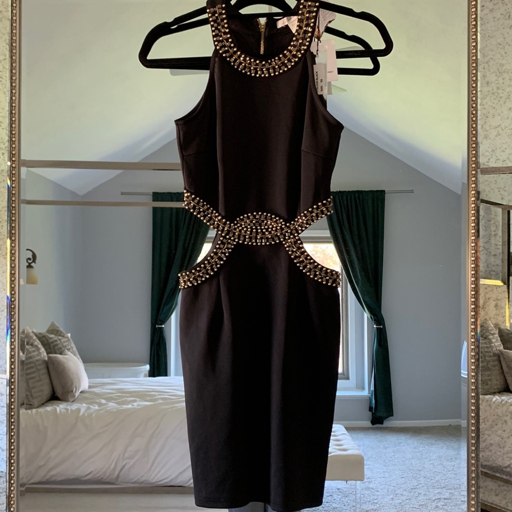 Black beaded dress